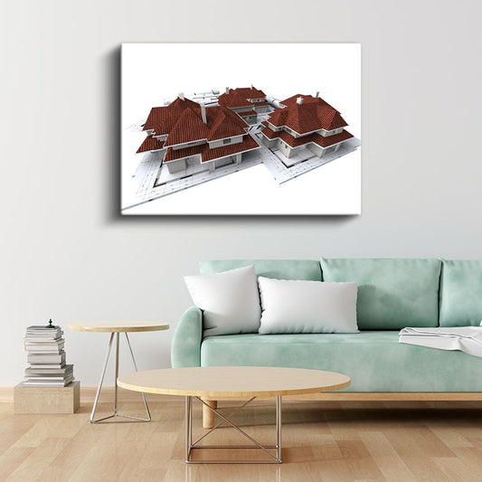 Mimar - Çoklu Konut Projesi Tasarımı Kanvas Tablo