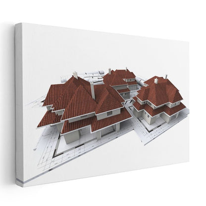 Mimar - Çoklu Konut Projesi Tasarımı Kanvas Tablo