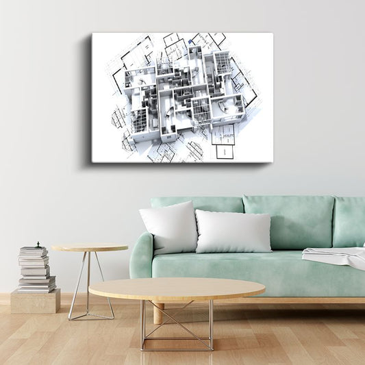 Mimar - Kompleks Yapı Tasarımı Kanvas Tablo