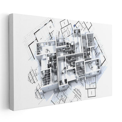 Mimar - Kompleks Yapı Tasarımı Kanvas Tablo