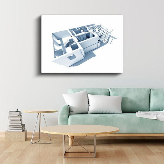 İnşaat Mühendisi - Modern Bina Konstrüksiyonu Kanvas Tablo