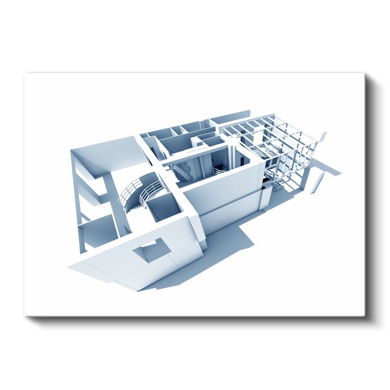 İnşaat Mühendisi - Modern Bina Konstrüksiyonu Kanvas Tablo