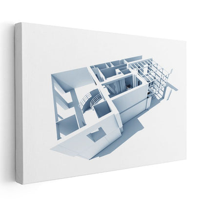 İnşaat Mühendisi - Modern Bina Konstrüksiyonu Kanvas Tablo