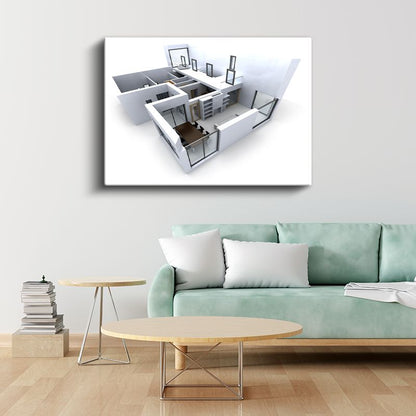 İç Mimar - Modern Yaşam Alanı Tasarımı Kanvas Tablo