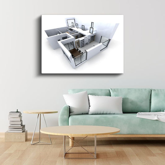 İç Mimar - Modern Yaşam Alanı Tasarımı Kanvas Tablo
