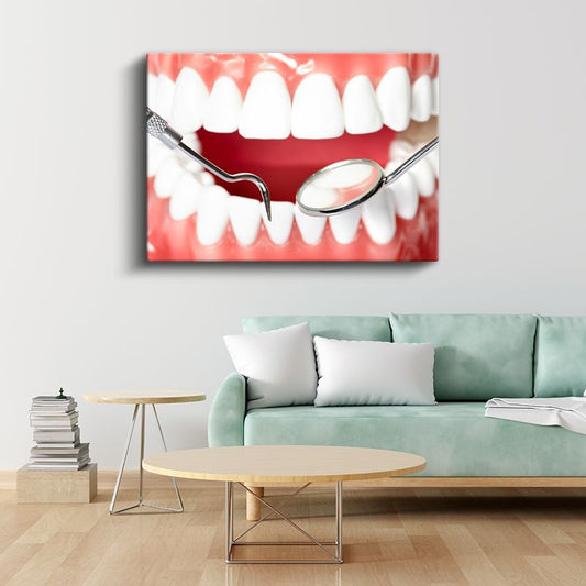 Diş Hekimi - Dental Muayene Aletleri Kanvas Tablo