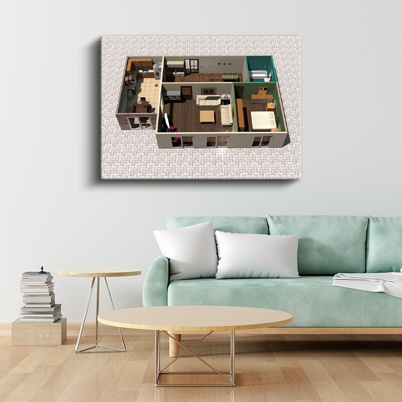 İç Mimar - Yaşam Alanı Planlaması Kanvas Tablo