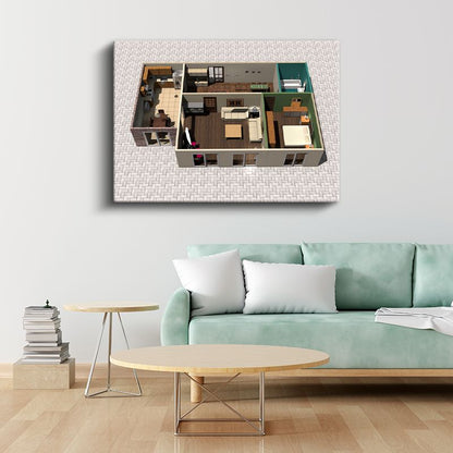 İç Mimar - Yaşam Alanı Planlaması Kanvas Tablo