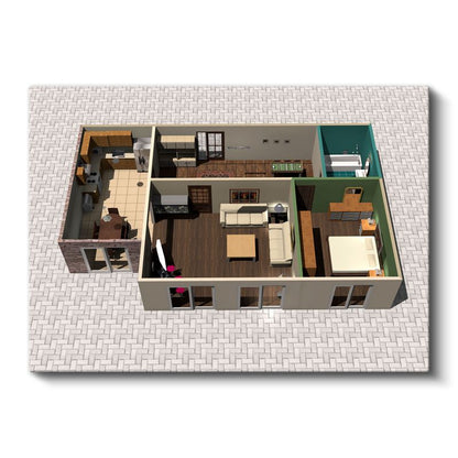İç Mimar - Yaşam Alanı Planlaması Kanvas Tablo
