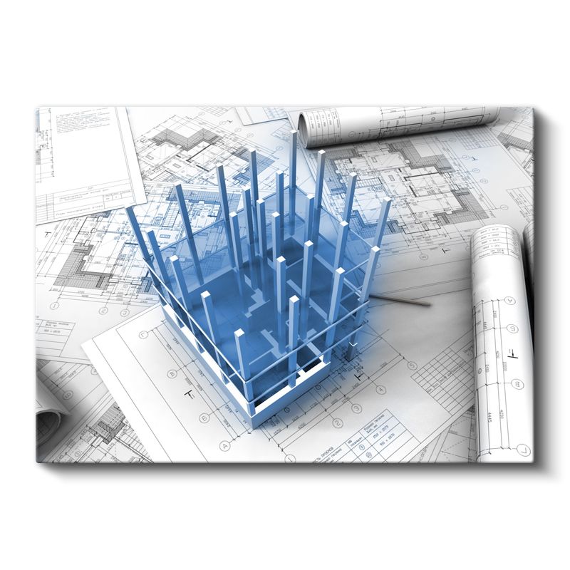 Mimar - Bina Projelendirme Süreci Kanvas Tablo