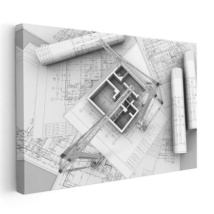 Mimar - Teknik Çizim ve Planlama Kanvas Tablo