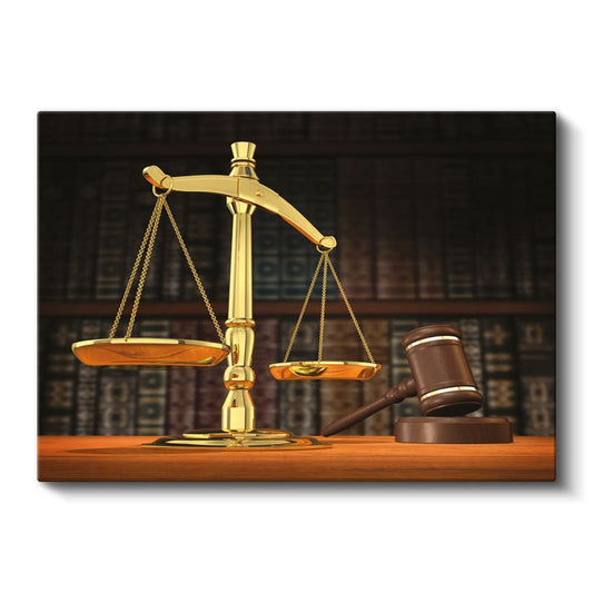 Avukat - Adalet Terazisi ve Hukuk Prensipleri Kanvas Tablo