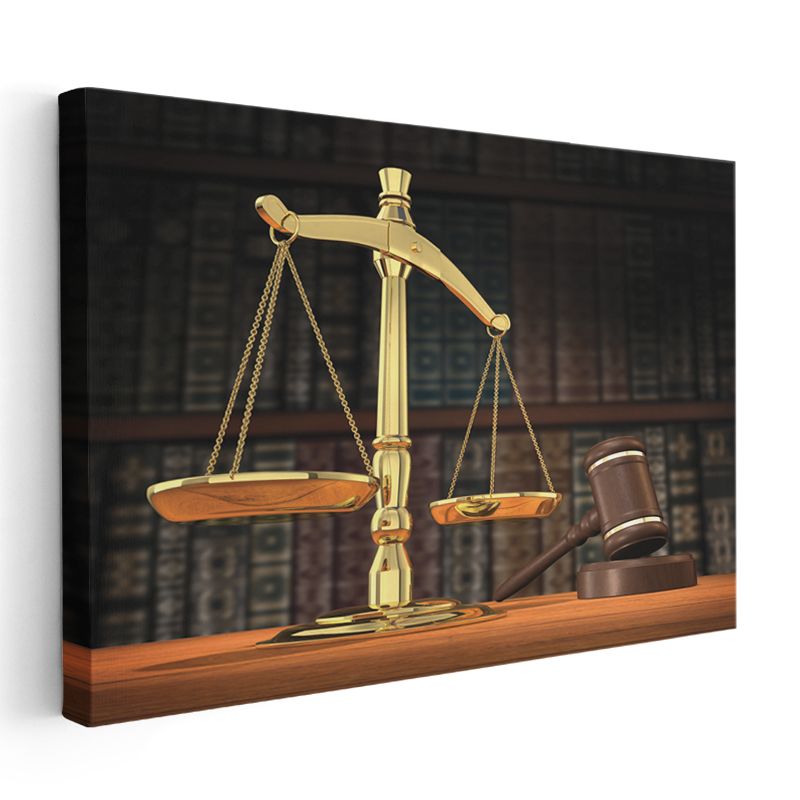 Avukat - Adalet Terazisi ve Hukuk Prensipleri Kanvas Tablo