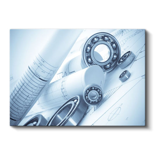 Makine Mühendisi - Teknik Çizim ve Parçalar Kanvas Tablo