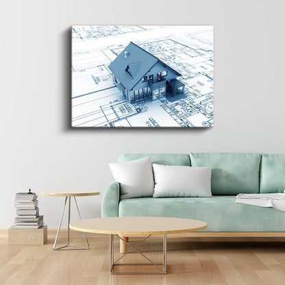 Mimar - Ev Projesi Tasarımı Kanvas Tablo
