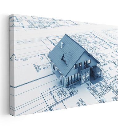 Mimar - Ev Projesi Tasarımı Kanvas Tablo