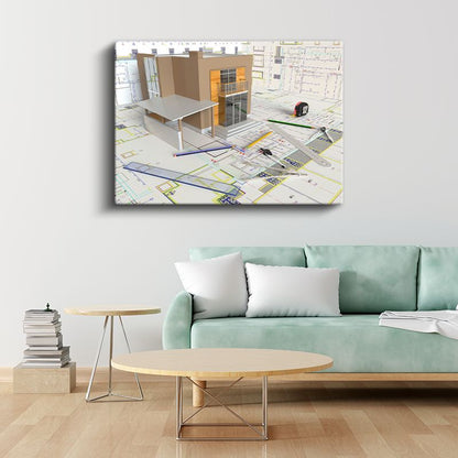 Mimar - Çağdaş Yapı Mimarisi ve Tasarım İlkeleri Kanvas Tablo