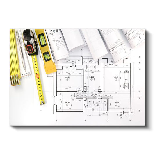 İnşaat Mühendisi - Teknik Plan ve Ölçüm Kanvas Tablo