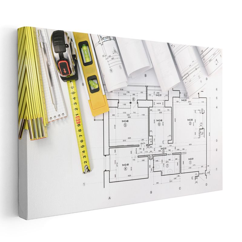 İnşaat Mühendisi - Teknik Plan ve Ölçüm Kanvas Tablo