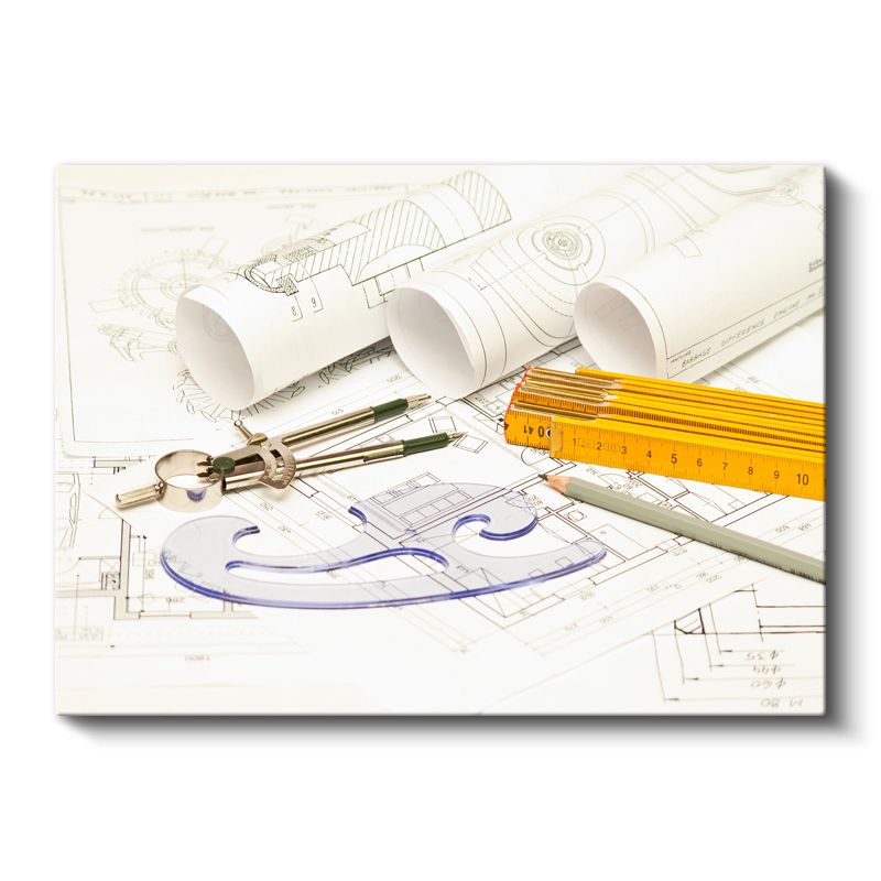Mimar - Teknik Çizim Sanatı Kanvas Tablo