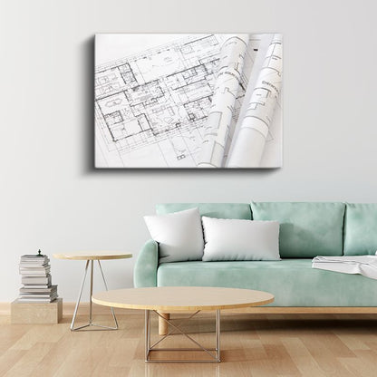 Mimar - Mimari Planlar ve Projeler Kanvas Tablo