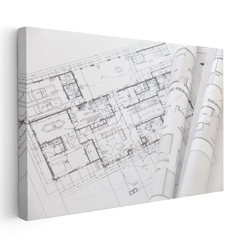 Mimar - Mimari Planlar ve Projeler Kanvas Tablo