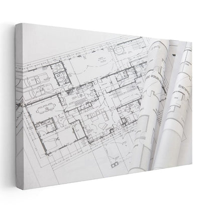 Mimar - Mimari Planlar ve Projeler Kanvas Tablo