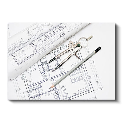Mimar - Hassas Ölçüm ve Tasarım Kanvas Tablo