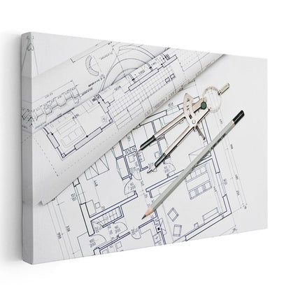 Mimar - Hassas Ölçüm ve Tasarım Kanvas Tablo