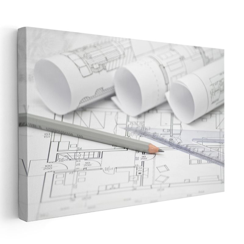 Mimar - Proje Detayları ve Çizim Kanvas Tablo