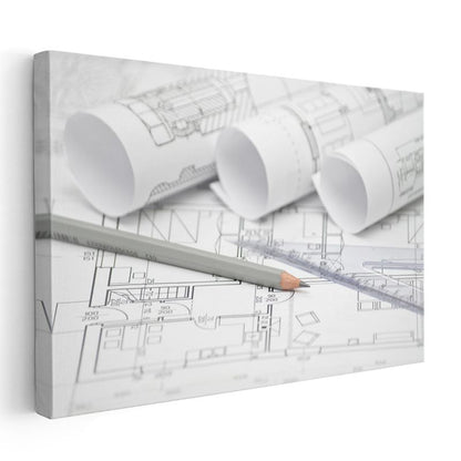 Mimar - Proje Detayları ve Çizim Kanvas Tablo