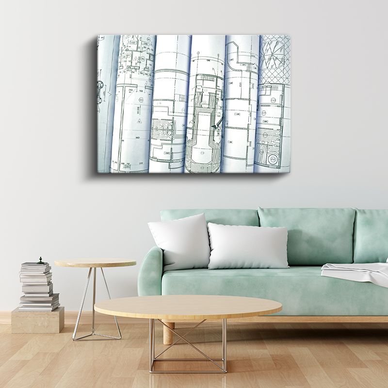 Mimar - Proje Arşivi ve Teknik Çizimler Kanvas Tablo