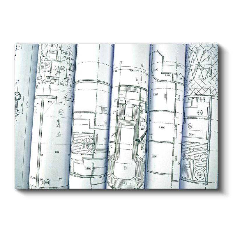 Mimar - Proje Arşivi ve Teknik Çizimler Kanvas Tablo