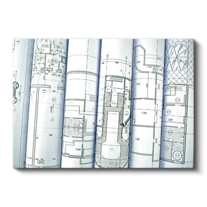 Mimar - Proje Arşivi ve Teknik Çizimler Kanvas Tablo