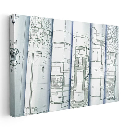 Mimar - Proje Arşivi ve Teknik Çizimler Kanvas Tablo