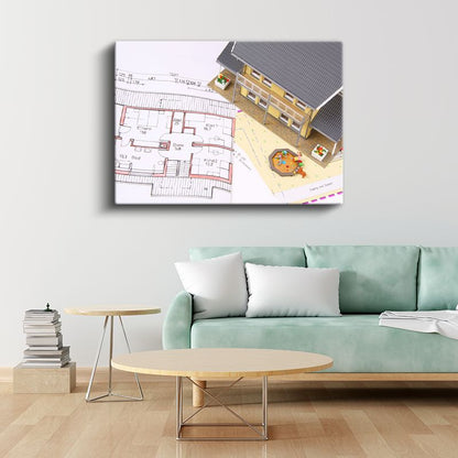 Mimar - Ev Projesi ve Maket Tasarımı Kanvas Tablo