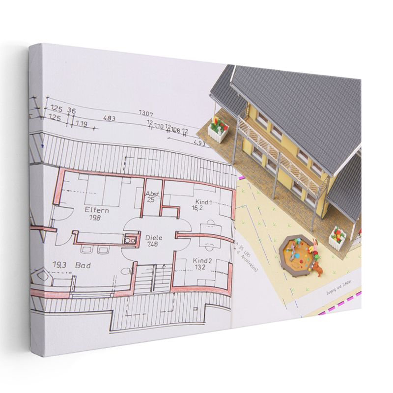 Mimar - Ev Projesi ve Maket Tasarımı Kanvas Tablo