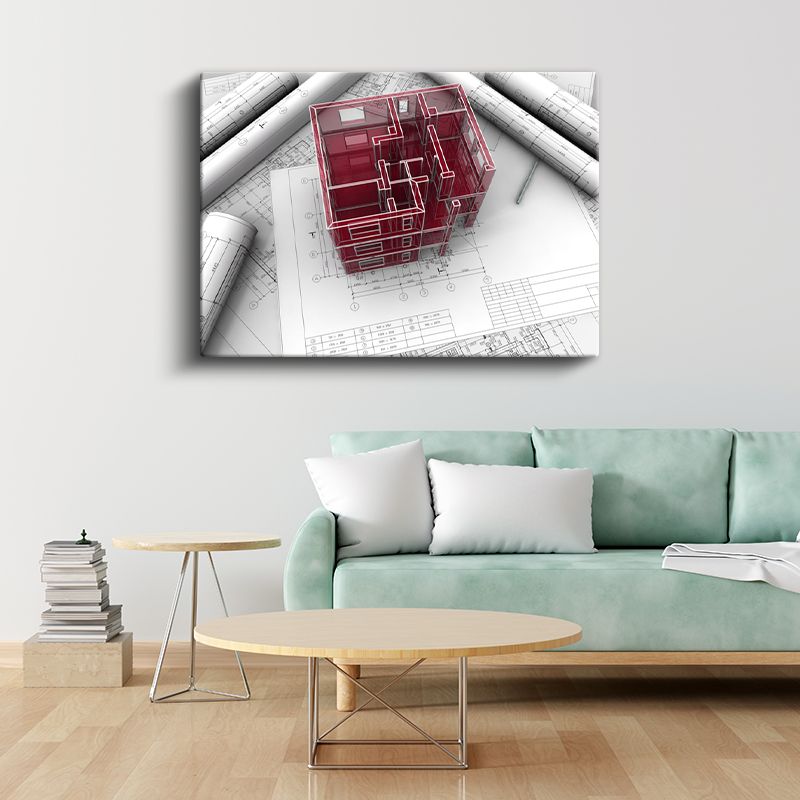 Mimar - Bilgisayar Destekli 3D Bina Modelleme ve Render Kanvas Tablo