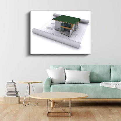 Mimar - Çağdaş Konut Tasarımı Kanvas Tablo