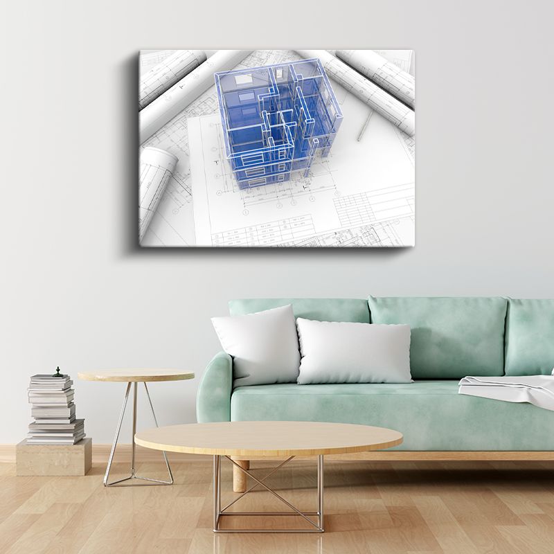 Mimar - 3D Bina Modelleme Projesi Kanvas Tablo