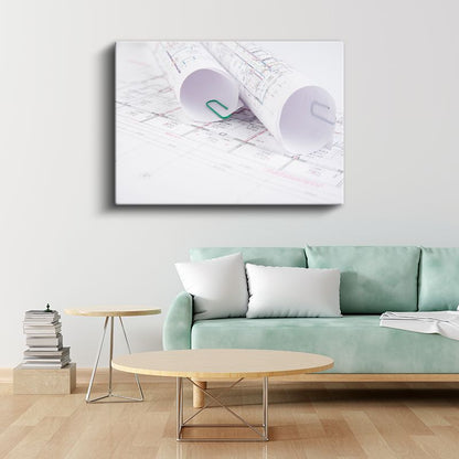 Mimar - Proje Planları Kanvas Tablo