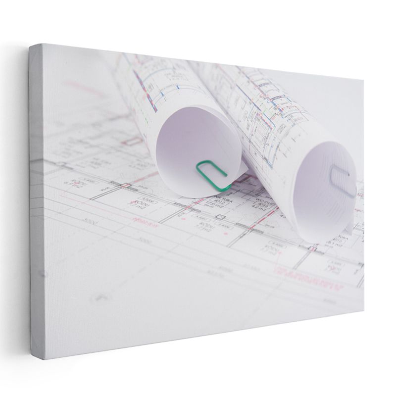 Mimar - Proje Planları Kanvas Tablo