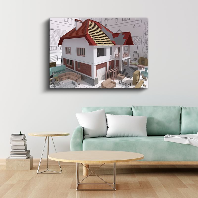 Mimar - Konforlu Modern Konut Tasarımı ve Detayları Kanvas Tablo