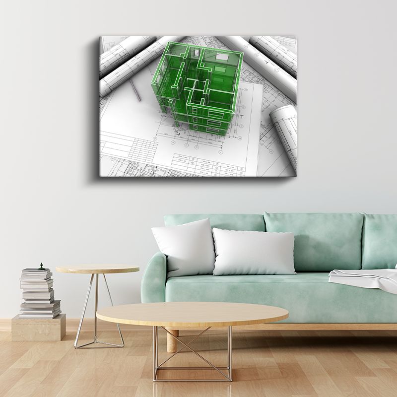 Mimar - 3D Bina Modellemesi Kanvas Tablo