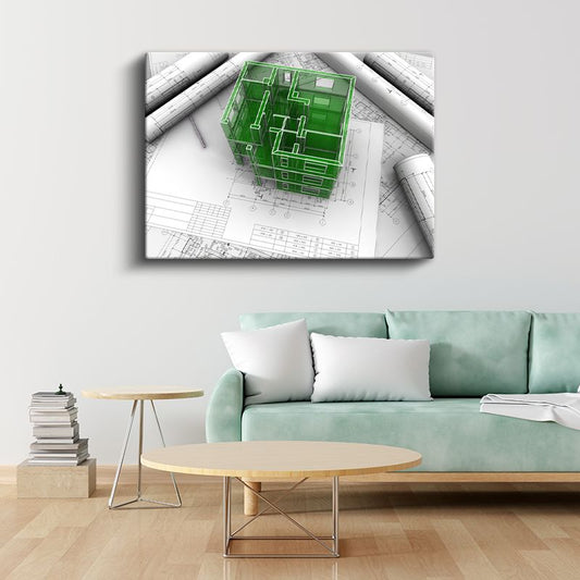 Mimar - 3D Bina Modellemesi Kanvas Tablo