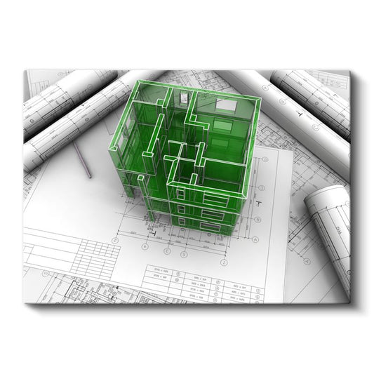 Mimar - 3D Bina Modellemesi Kanvas Tablo
