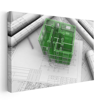 Mimar - 3D Bina Modellemesi Kanvas Tablo
