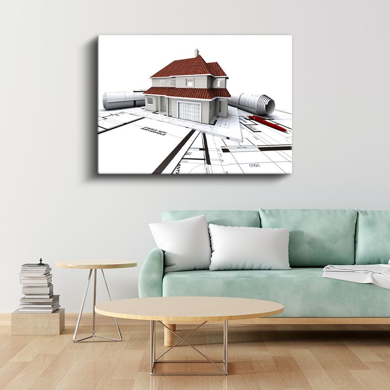 İnşaat Mühendisi - Konut Projesi Kanvas Tablo