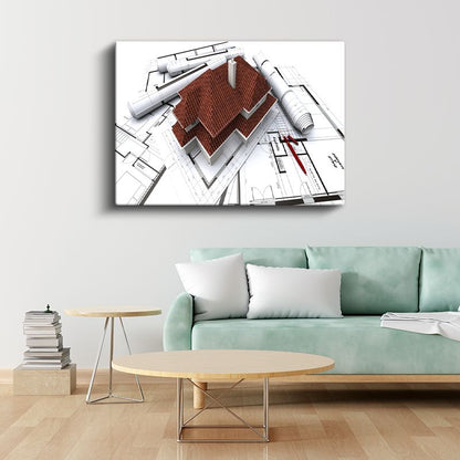 Mimar - Villa Tasarımı ve Mimarisi Kanvas Tablo