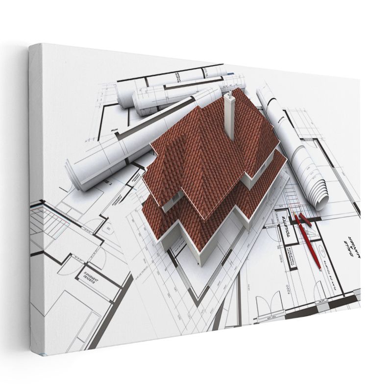 Mimar - Villa Tasarımı ve Mimarisi Kanvas Tablo